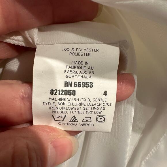 NWT Vintage Leslie Fay haberdashery White Blazer Size 16P Layering Professional - Picture 7 of 8